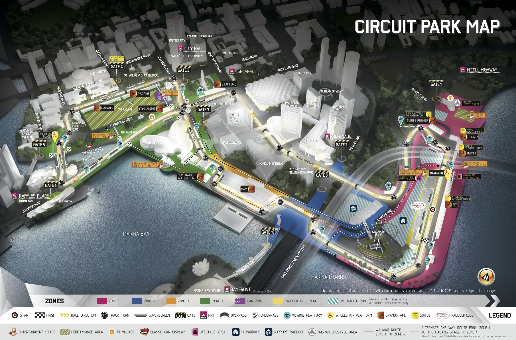 シンガポールGPのサーキット マップ